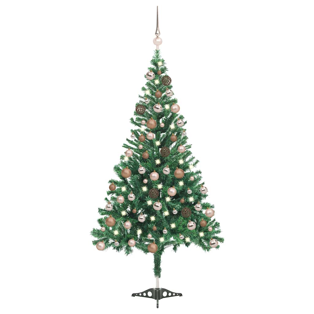 vidaXL Artificial Pre-lit Christmas Tree with Ball Set 180cm 564 Branches 1