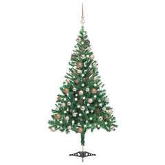 vidaXL Artificial Pre-lit Christmas Tree with Ball Set 180cm 564 Branches 1