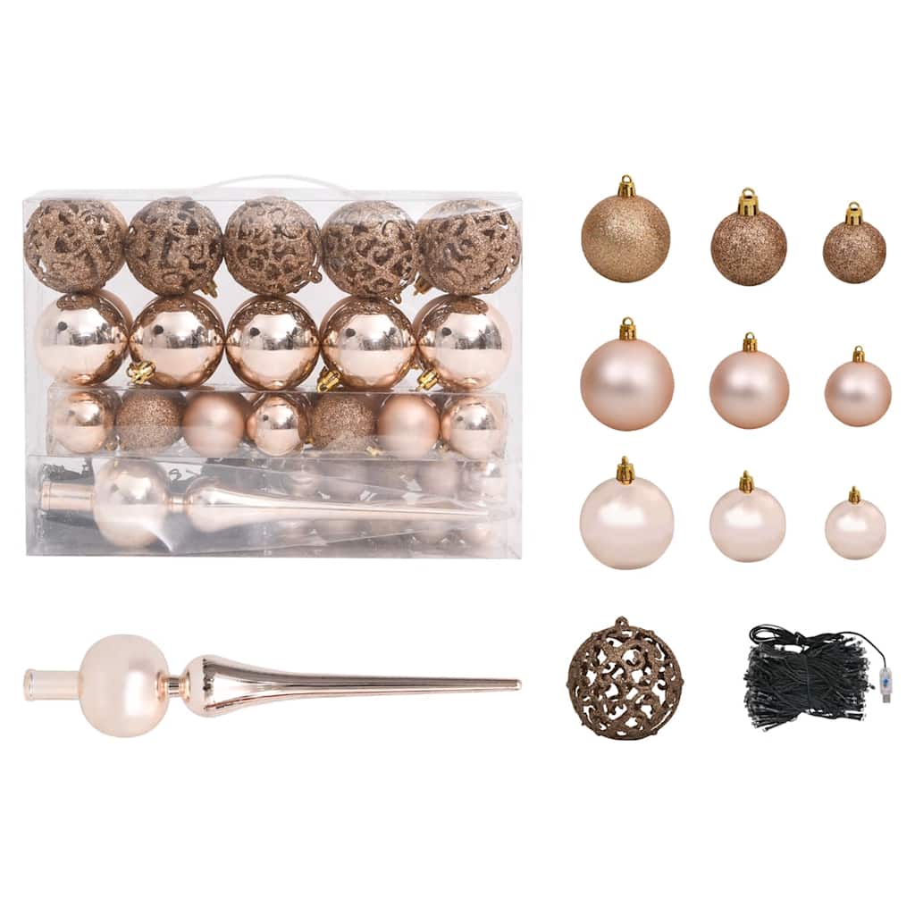 vidaXL Artificial Pre-lit Christmas Tree with Ball Set 150cm 380 Branches 6