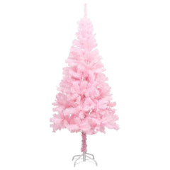 vidaXL Artificial Pre-lit Christmas Tree with Ball Set Pink 150 cm PVC 2