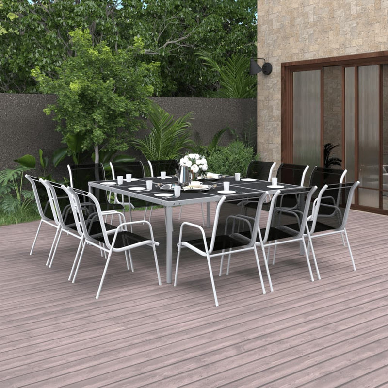 13 Piece Outdoor Dining Set Steel