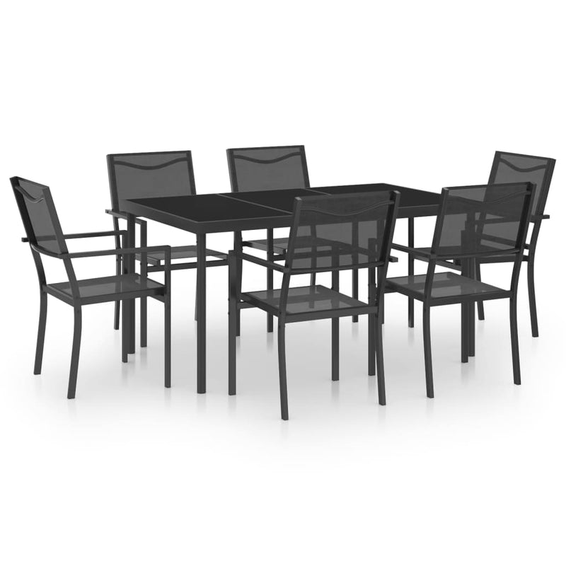 7 Piece Outdoor Dining Set Steel