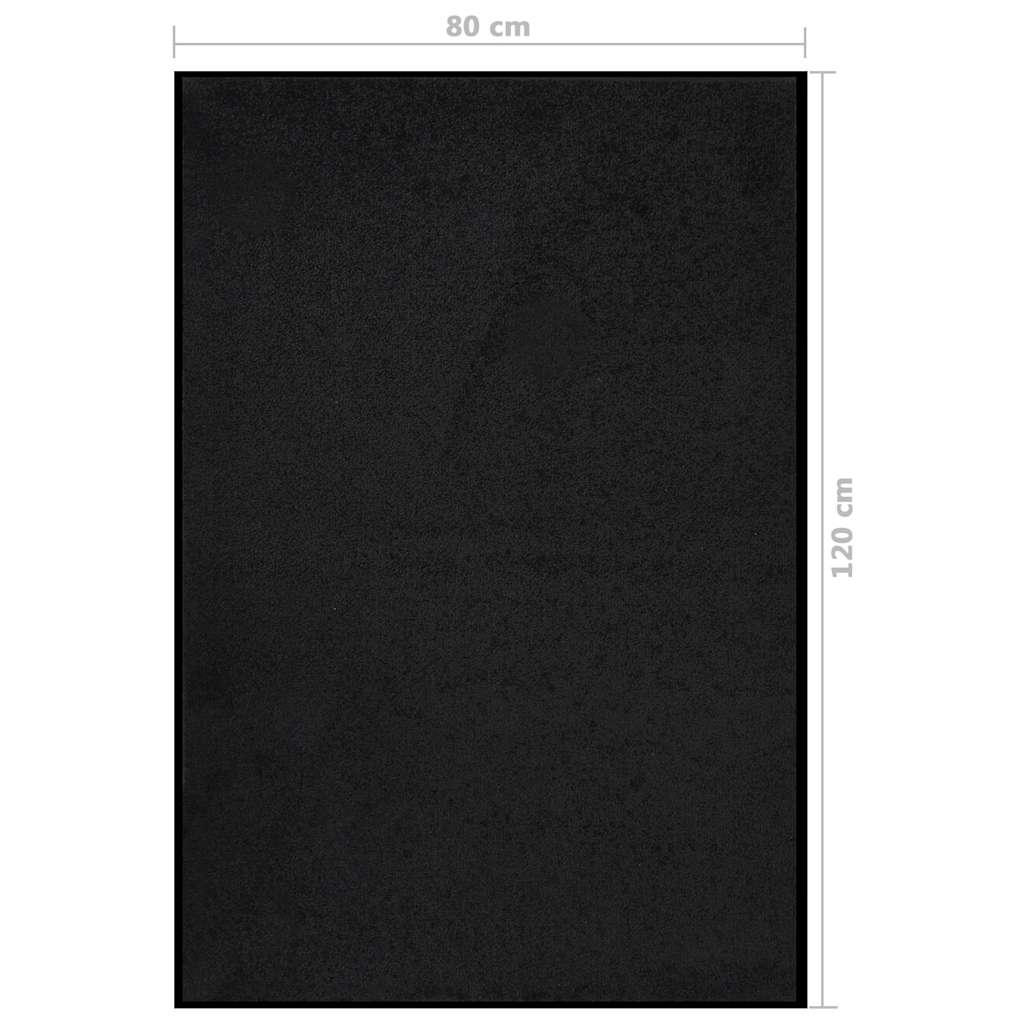 vidaXL Doormat | Black | 100% PP Twisted Heatset | 80x120 cm | Doormat 6