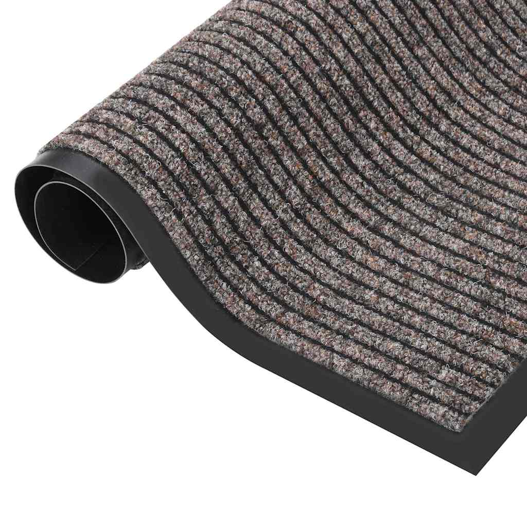 vidaXL Doormat | Striped beige | Polypropylene, Vinyl | 80 x 120 cm | Non-slip 2