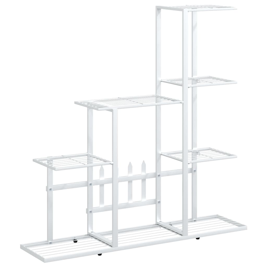 vidaXL Plant Stand | White | Metal | Medium | Durable | Flower Stand 2