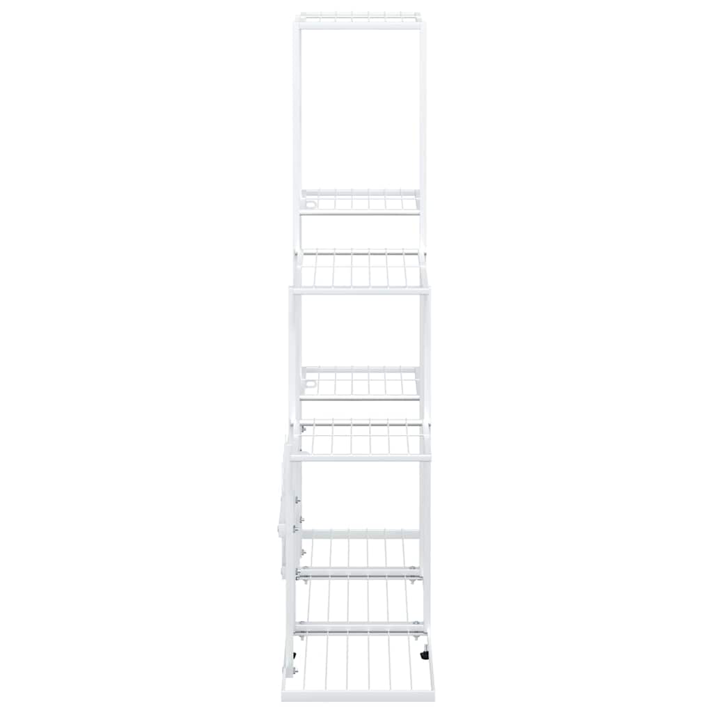vidaXL Plant Stand | White | Metal | Medium | Durable | Flower Stand 6