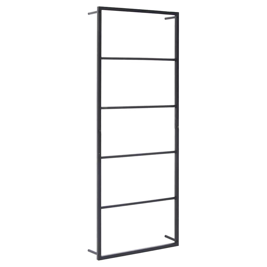 vidaXL Towel Rack | Black | Steel | Standard | Towel Rack | Rectangular 2