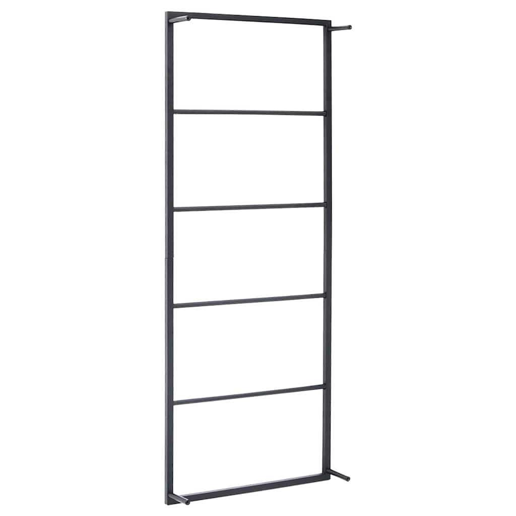 vidaXL Towel Rack | Black | Steel | Standard | Towel Rack | Rectangular 4