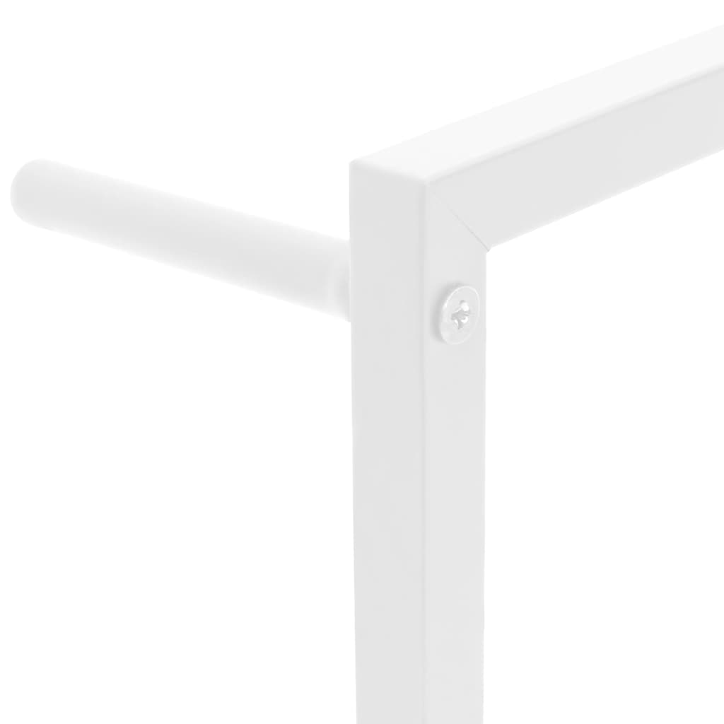 vidaXL Towel Rack | White | Steel | 115 cm high, 45 cm wide | Towel Rack 5
