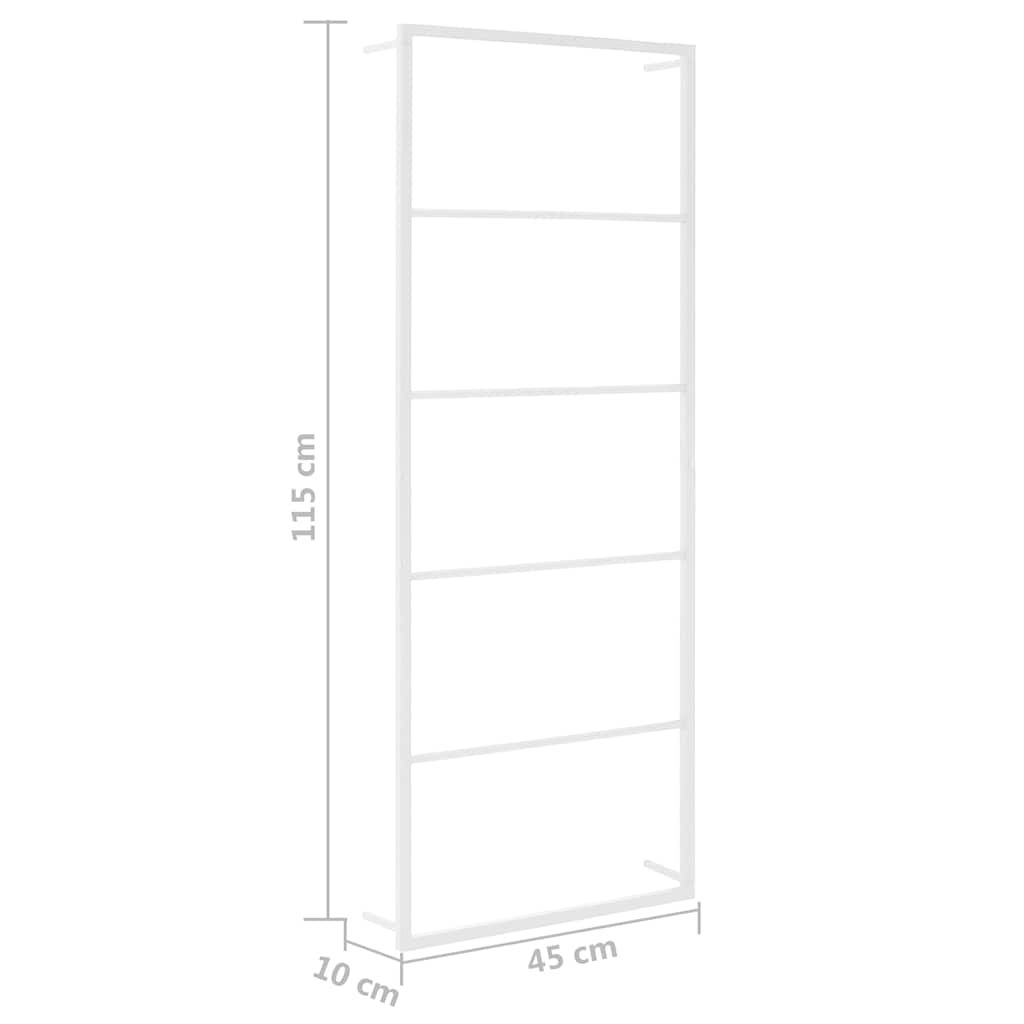 vidaXL Towel Rack | White | Steel | 115 cm high, 45 cm wide | Towel Rack 6