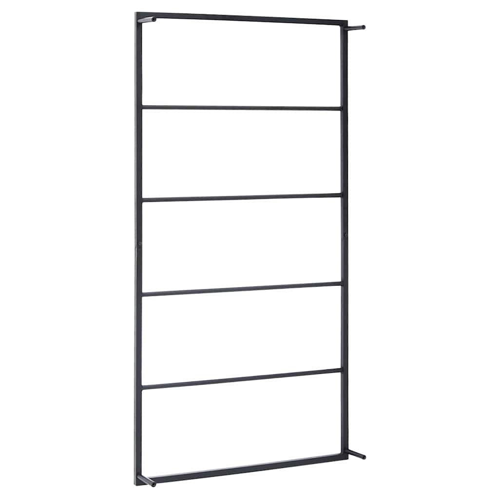vidaXL Towel Rack | Black | Steel | 116 cm x 60 cm x 10 cm | Towel Rack 4