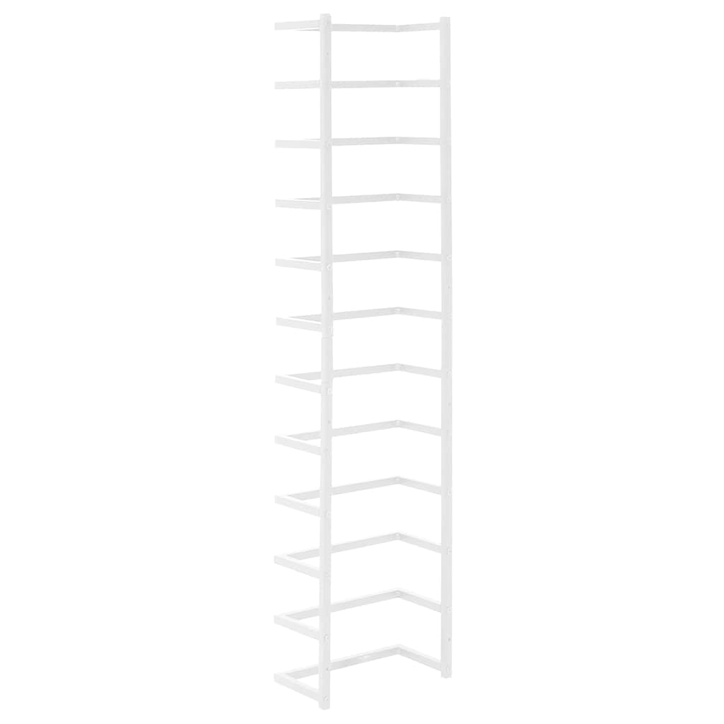 vidaXL Towel Rack | White | Steel | 24 cm x 12 cm x 96 cm | Towel Rack 6