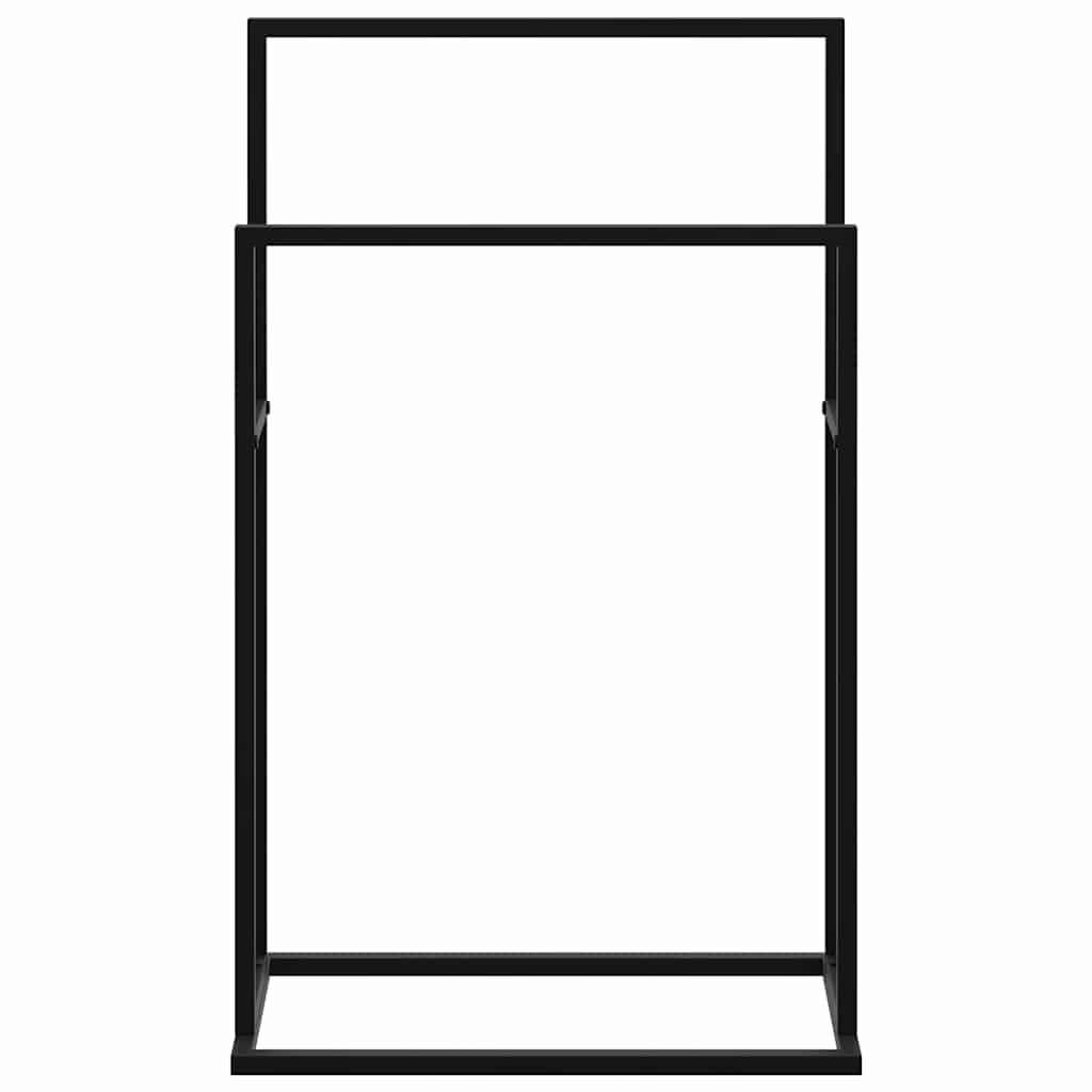 vidaXL Towel Rack | Black | Iron | 48x24x78.5 cm | Towel Rack | Rectangular 4