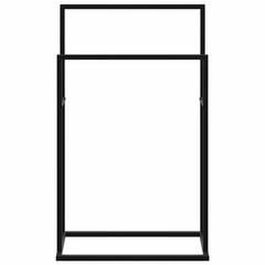 vidaXL Towel Rack | Black | Iron | 48x24x78.5 cm | Towel Rack | Rectangular 4