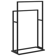 vidaXL Towel Rack | Black | Iron | 48x24x78.5 cm | Towel Rack | Rectangular 6