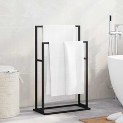 vidaXL Towel Rack | Black | Iron | 48x24x78.5 cm | Towel Rack | Rectangular 1