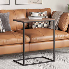 vidaXL Side Table | Black | Engineered wood, iron | 55x35x66 cm | Durable 1