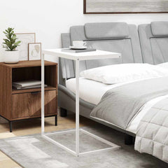 vidaXL Side Table | White | Engineered Wood, Iron | Compact | Durable 3