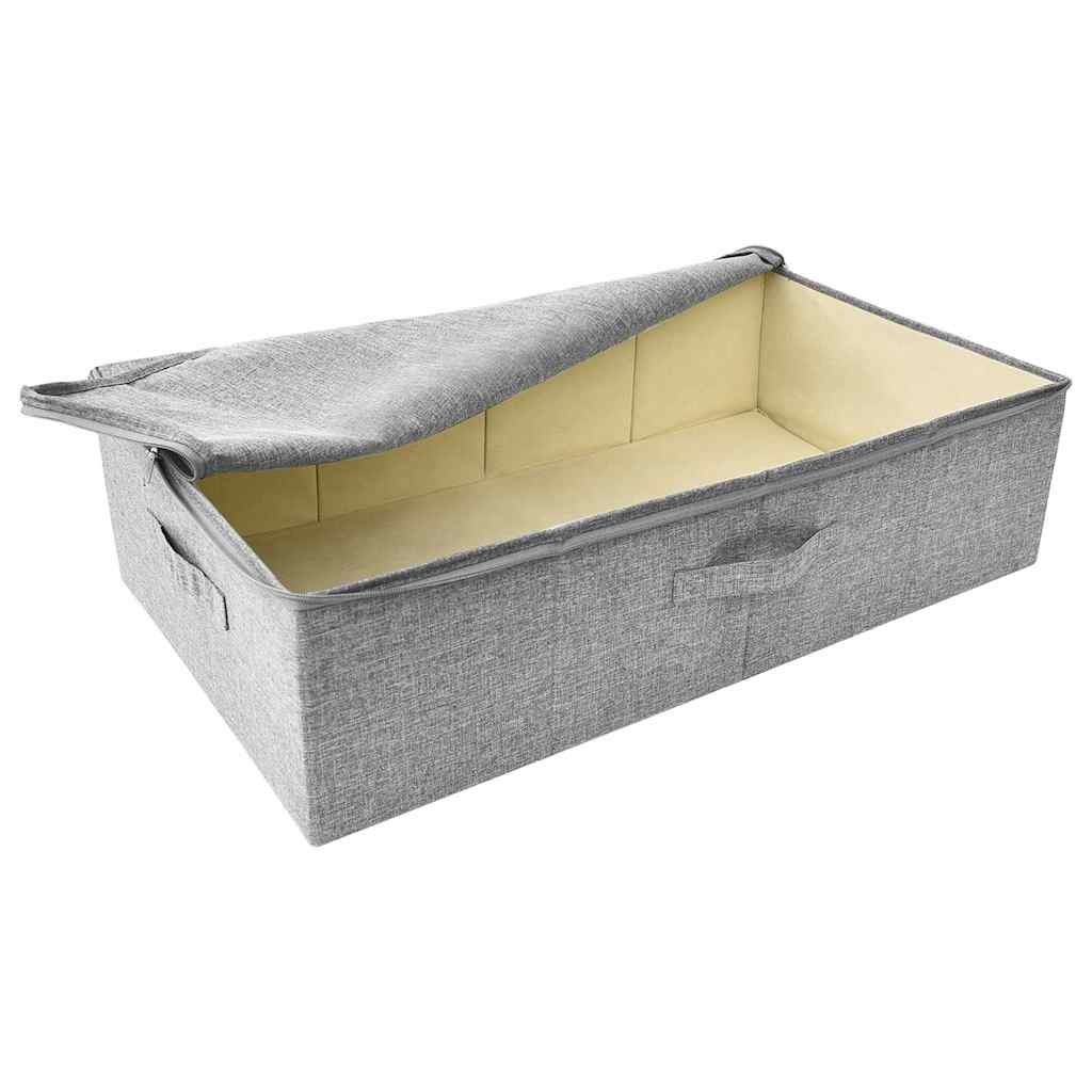 vidaXL Storage Boxes 2 pcs Fabric 70x40x18 cm Grey 6
