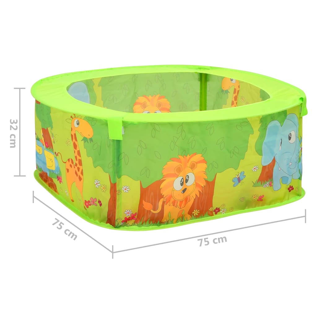 vidaXL Ball Pool with 50 Balls for Kids 75x75x32 cm 6