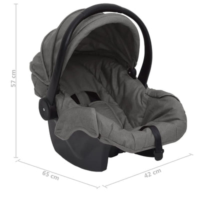 Baby Car Seat Light Grey 42x65x57 cm