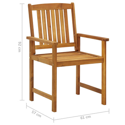 Garden Chairs 6 pcs Solid Acacia Wood