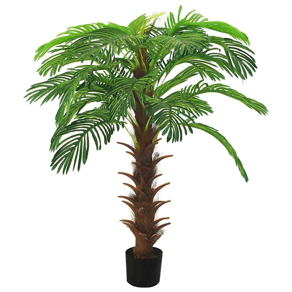 vidaXL Artificial Cycas Palm | Green | Plastic, Wood | 130-140 cm 1