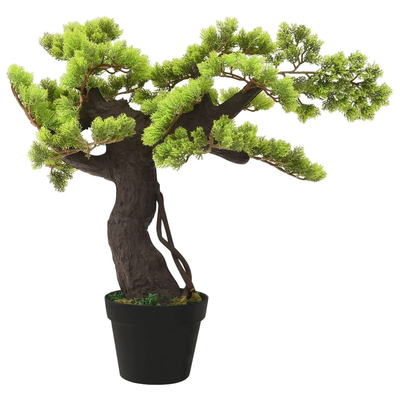 Artificial Cypress Bonsai with Pot 70 cm Green