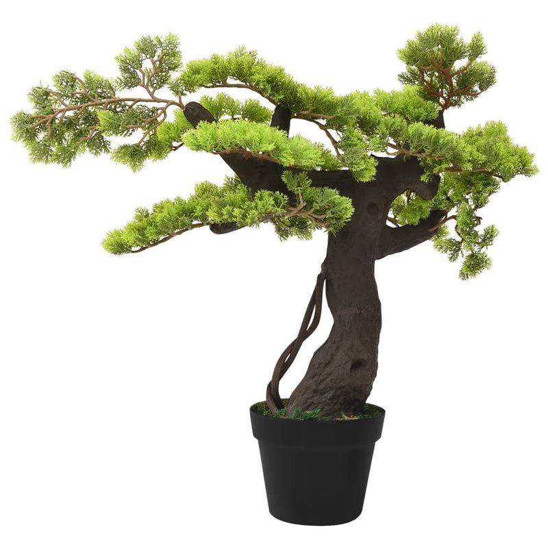 Artificial Cypress Bonsai with Pot 70 cm Green