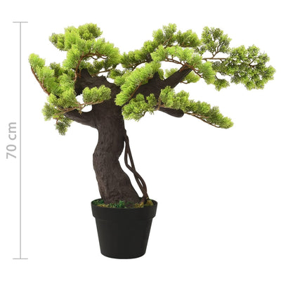 Artificial Cypress Bonsai with Pot 70 cm Green