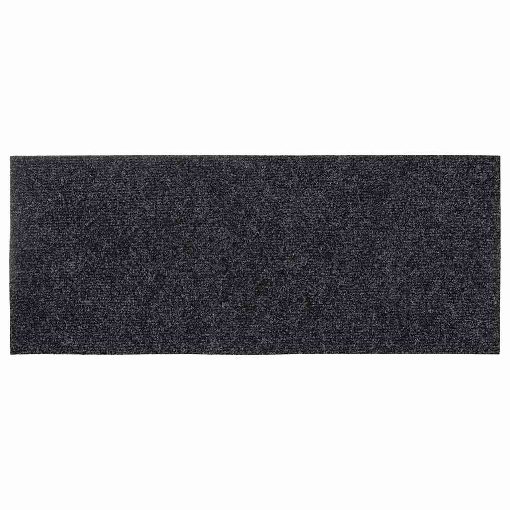vidaXL Stair Mat | Set of 15 | Grey | Needle-punched fabric (100% polypropylene) 5