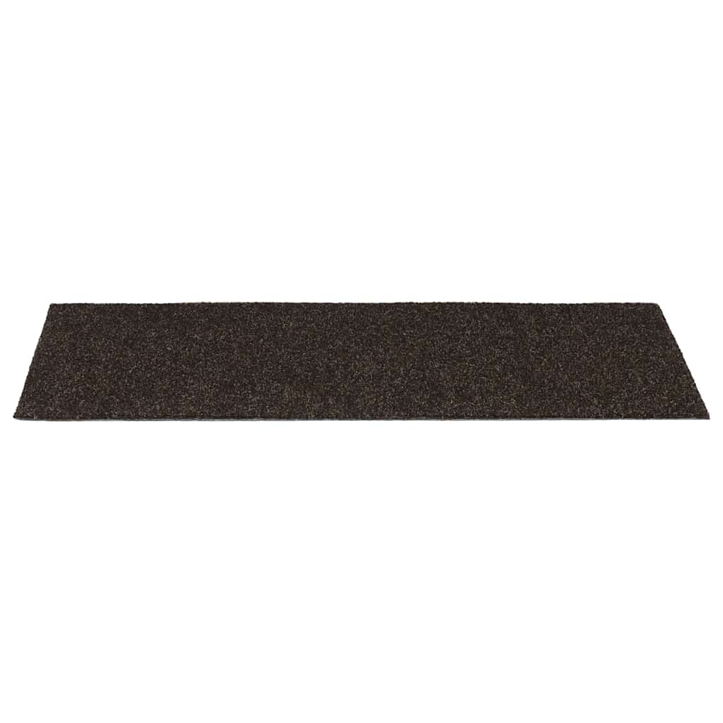 vidaXL Stair Mat | Set of 15 | Dark Brown 4