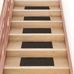 vidaXL Stair Mat | Set of 15 | Dark Brown 1