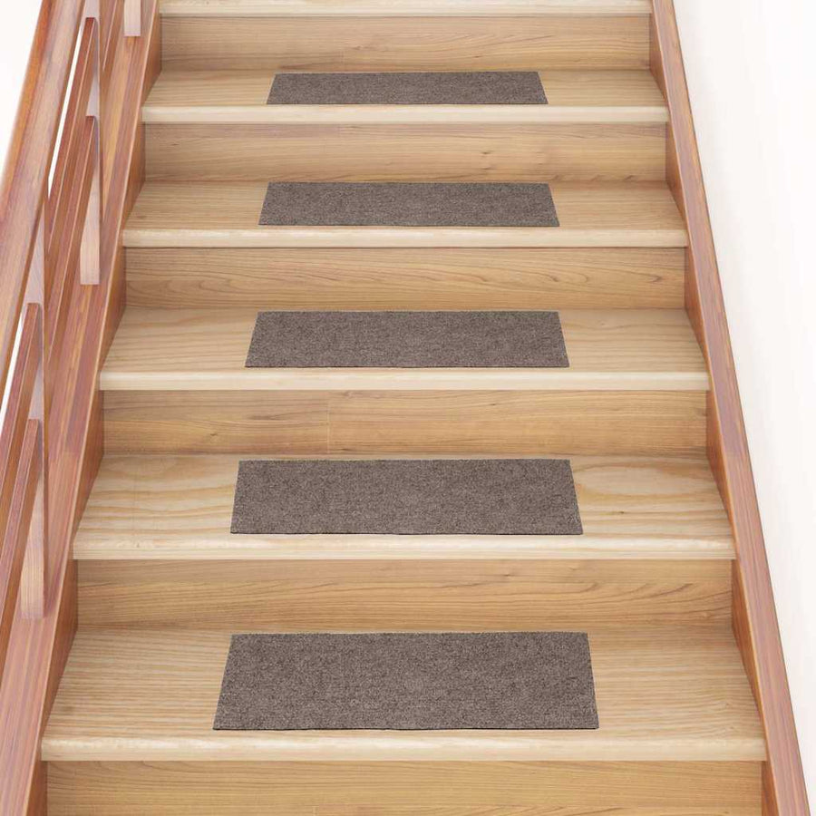 vidaXL Stair Mats Self-adhesive 15 pcs 60x25 cm Beige Rectangular 1
