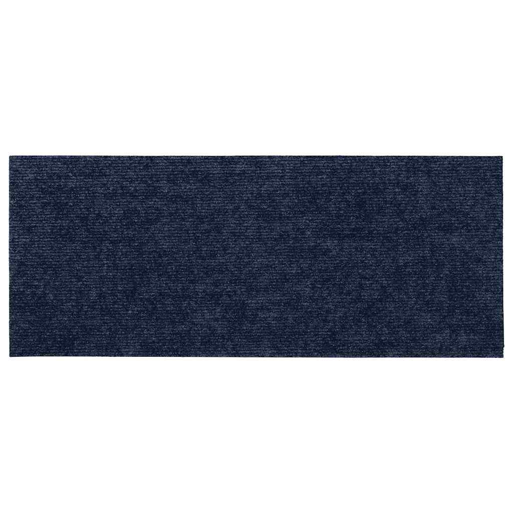 vidaXL Stair Mat | Set of 15 | Blue | Needle-punched fabric (100% polypropylene) 5