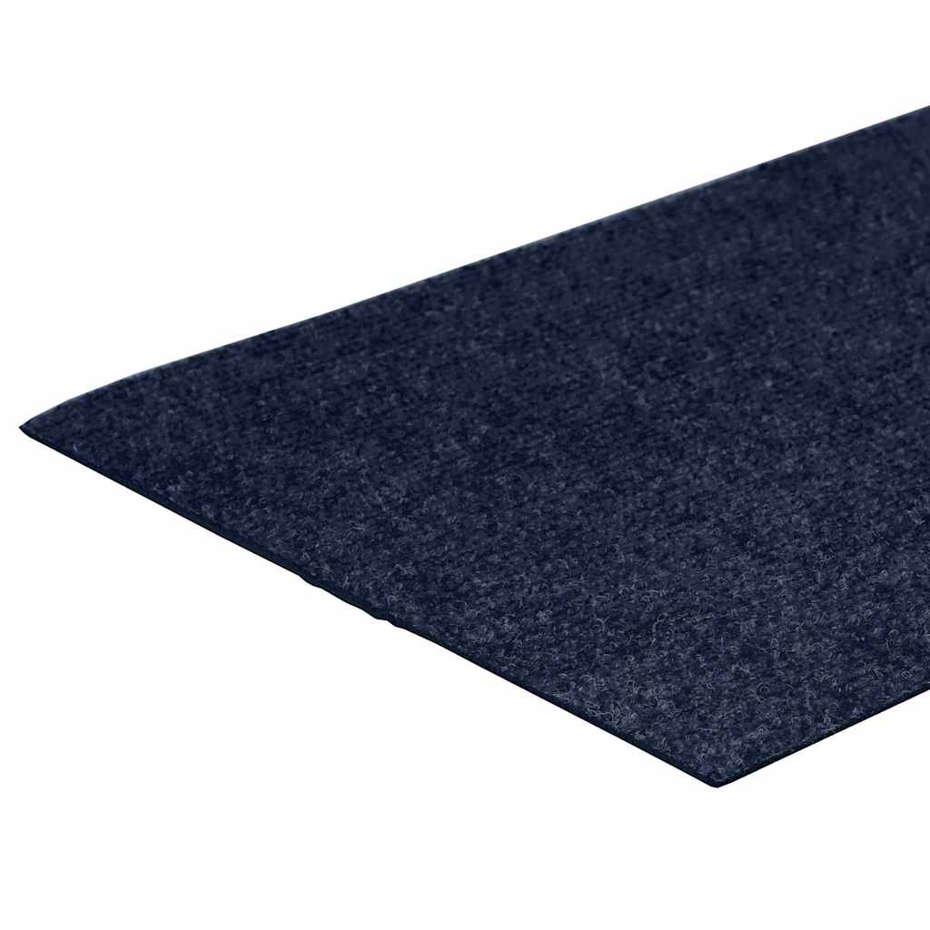 vidaXL Stair Mat | Set of 15 | Blue | Needle-punched fabric (100% polypropylene) 6