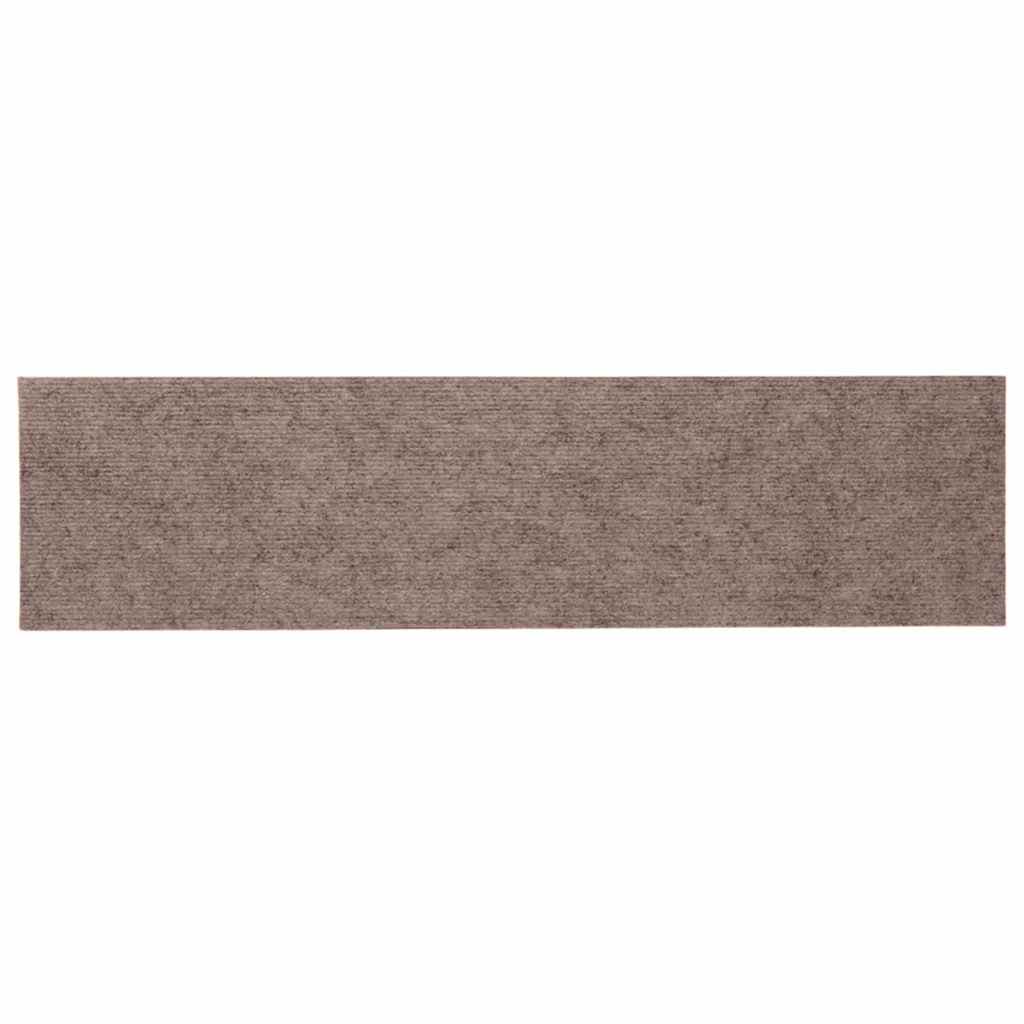vidaXL Stair Mat | Set of 15 | Light brown 5