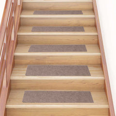 vidaXL Stair Mat | Set of 15 | Light brown 1