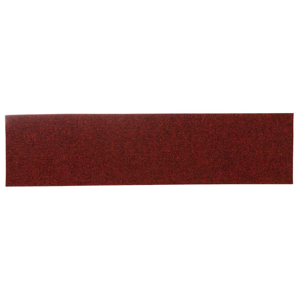 vidaXL Stair Mat | Set of 15 | Bordeaux red 5