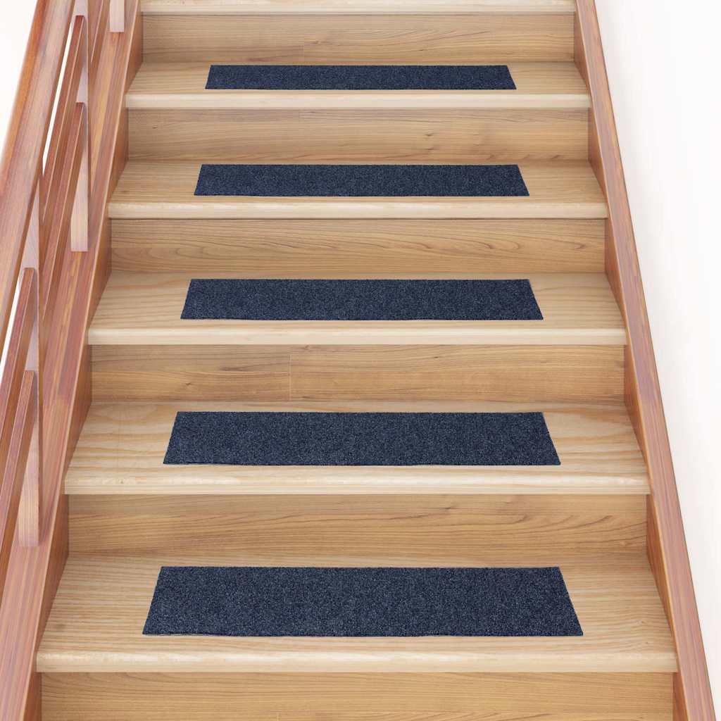 vidaXL Stair Mat |  Set of 15 | Grey blue 1