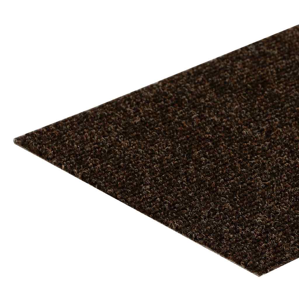 vidaXL Stair Mat | Set of 15 | Brown | Needle-punched fabric | 76 x 20 cm 6