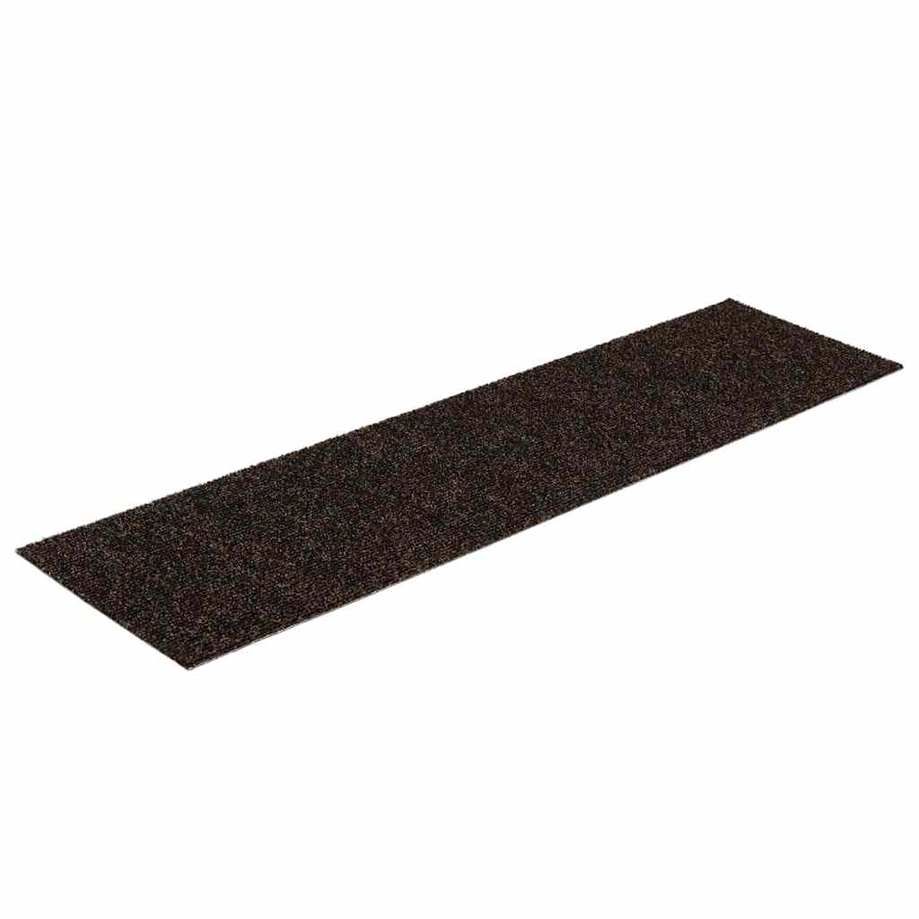 vidaXL Stair Mat | Set of 15 | Dark brown 3