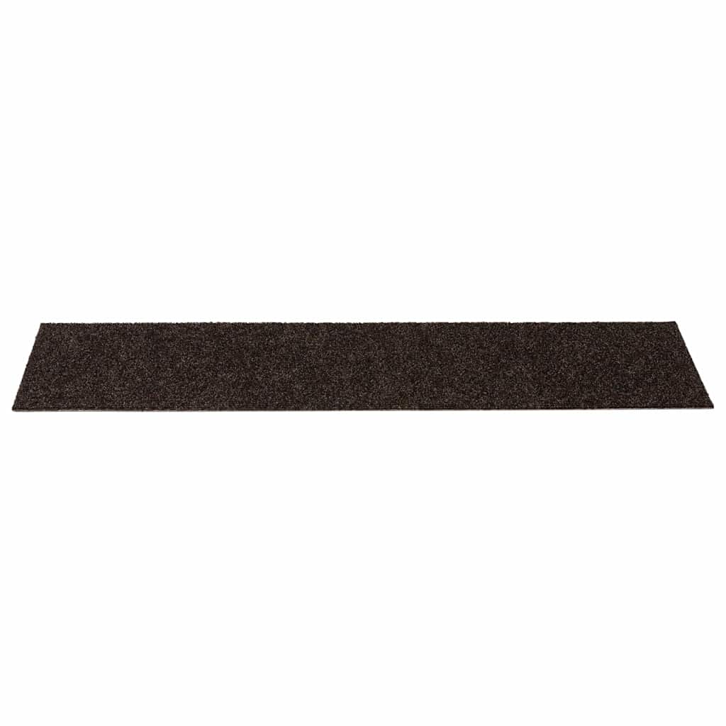 vidaXL Stair Mat | Set of 15 | Dark brown 4