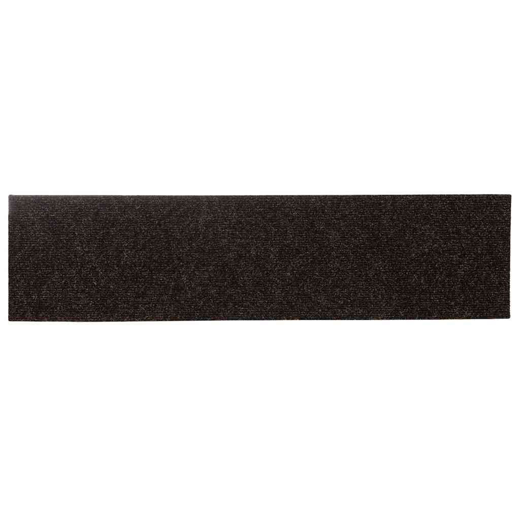 vidaXL Stair Mat | Set of 15 | Dark brown 5