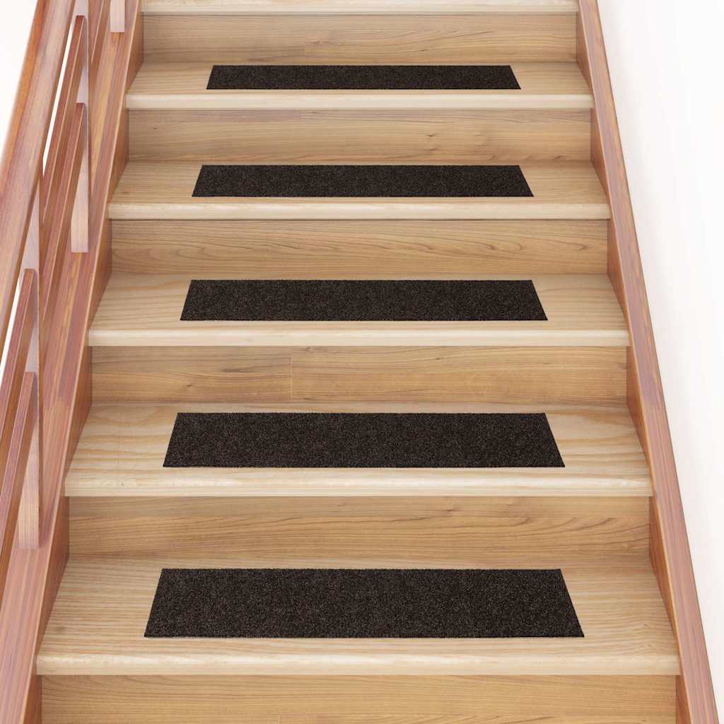 vidaXL Stair Mat | Set of 15 | Dark brown 1