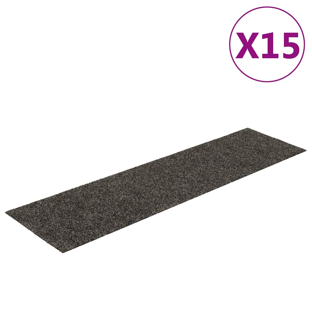 vidaXL Stair Mat | Set of 15 | Anthracite 2