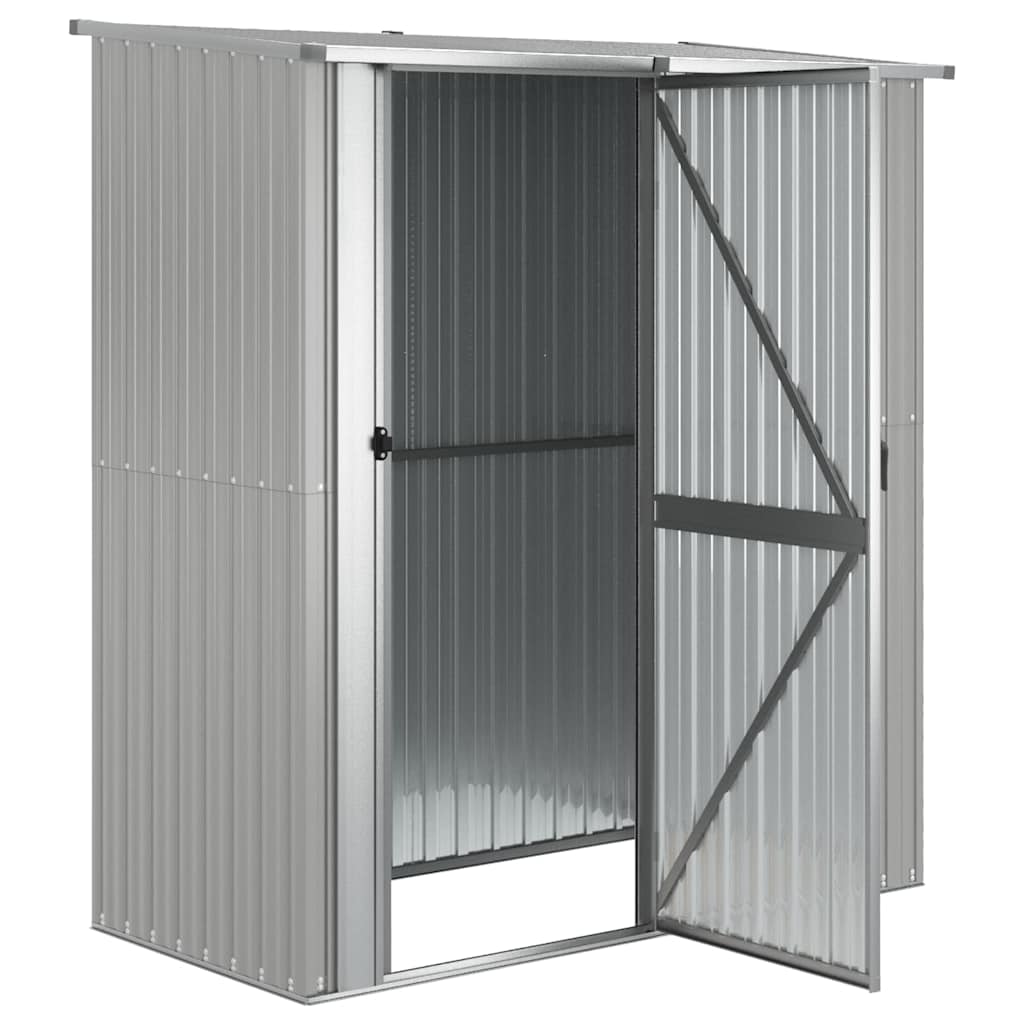 Garden Shed 180.5x97x209.5 cm Galvanised Steel Grey