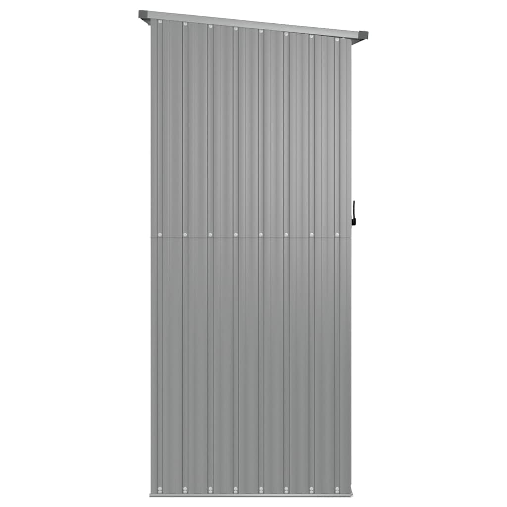 Garden Shed 180.5x97x209.5 cm Galvanised Steel Grey