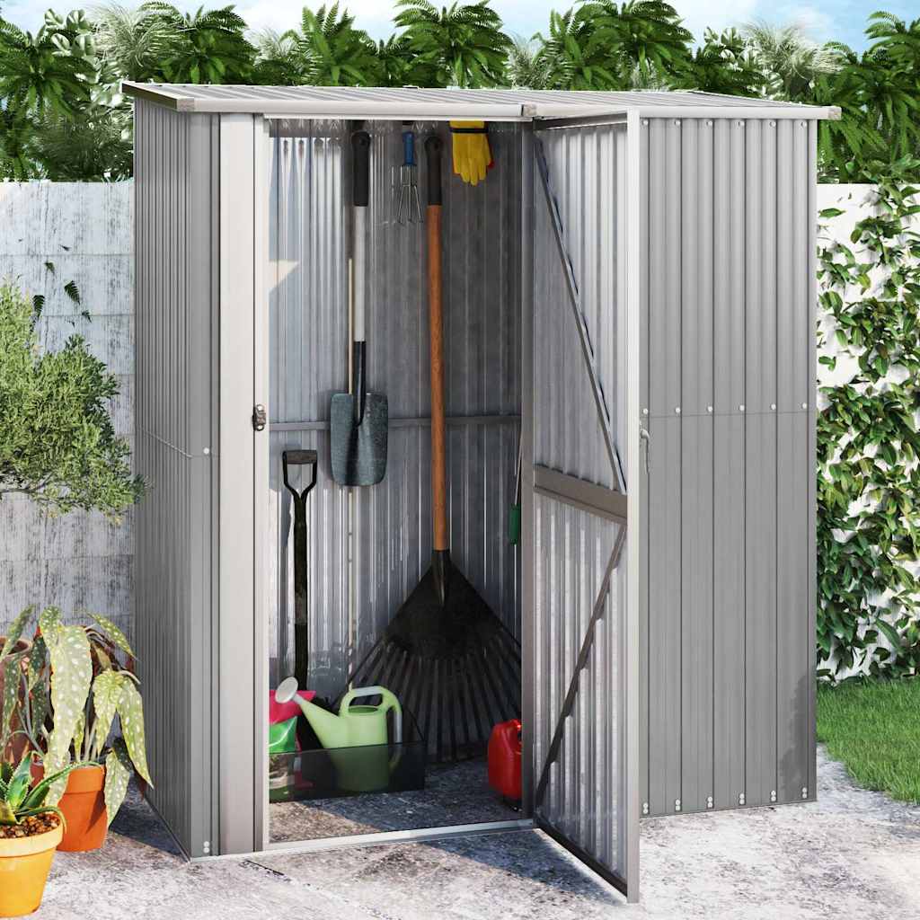 Garden Shed 180.5x97x209.5 cm Galvanised Steel Grey