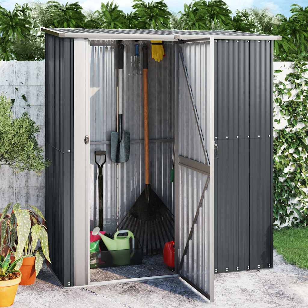 Garden Shed 180.5x97x209.5 cm Galvanised Steel Anthracite